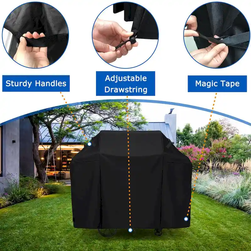 Heavy Duty BBQ Gas Grill Cover Waterproof UV Fade Resistant - 55 x 30 x 47