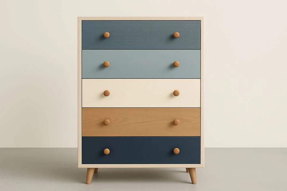 Wardrobe - Bleu Marine/Bleu Ciel/Blanc/Chne