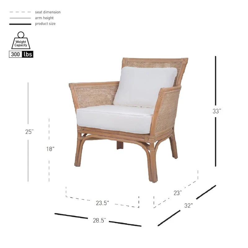 Tatum Rattan Accent Chair