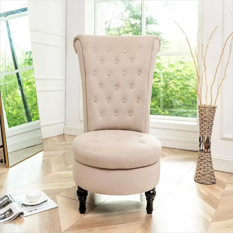 Gosser 20 Wide Velvet High Back Vanity Chair