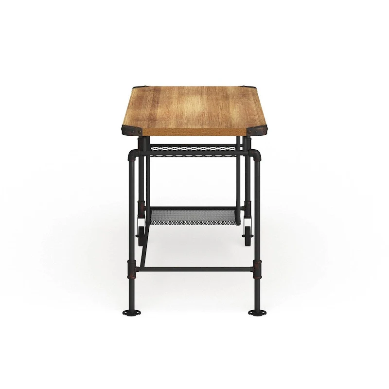 Wini Industrial Black 47-inch Metal Computer Desk by Furniture of America
