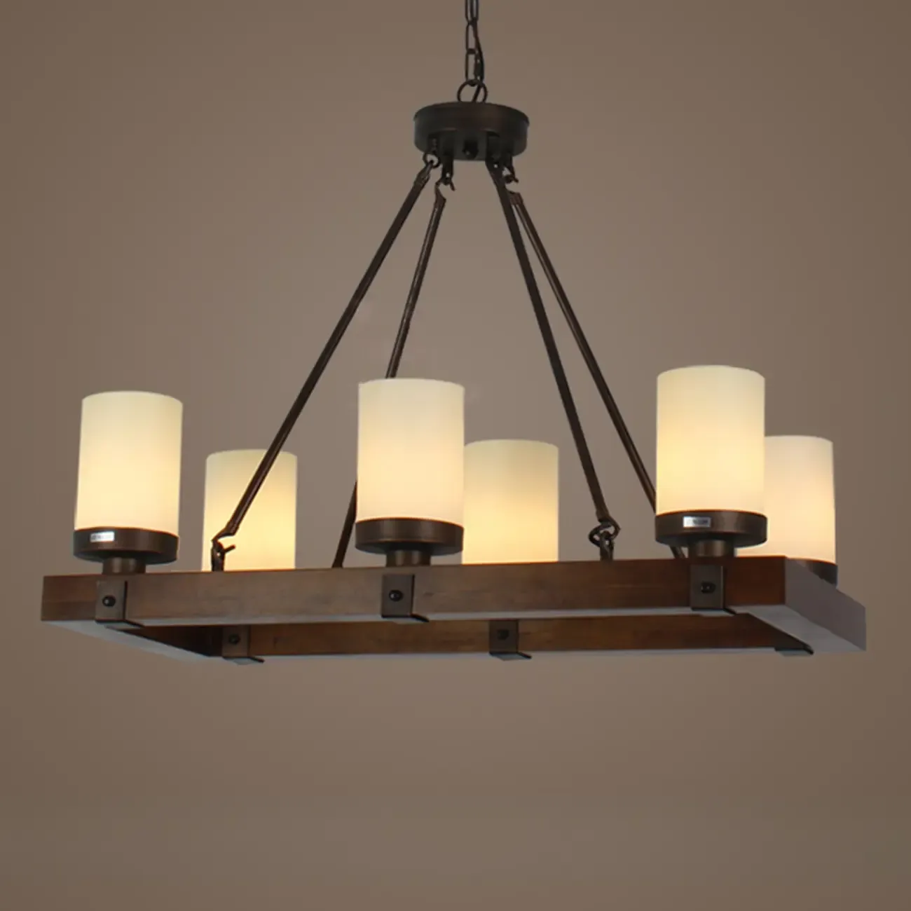 6-Light Industrial Metal Kitchen Island Pendant Lighting