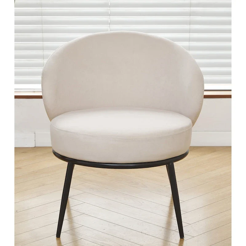 Mid Century Velvet Upholstered Living Room Accent Chair