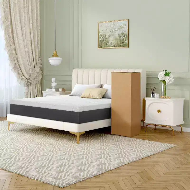 Wuleitex 14 Inch Medium Cooling Gel foam Mattress with Breathable Cover