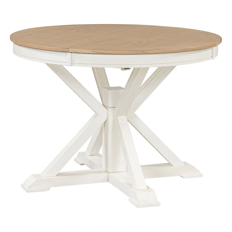 Retro Functional Extendable Dining Table with a 12