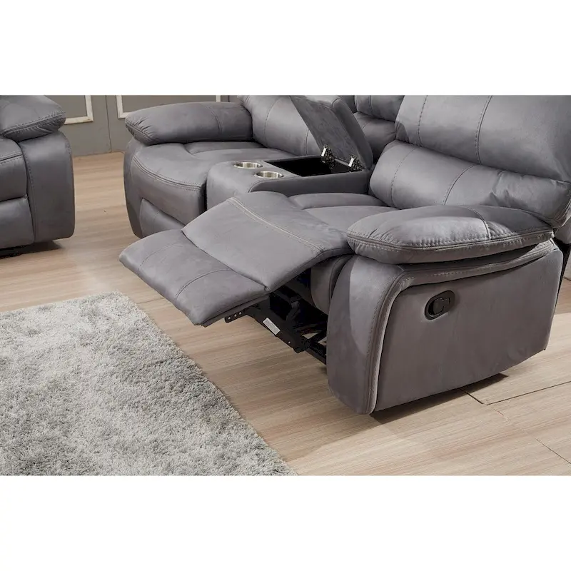 Betsy Furniture 3 Piece Microfiber Reclining Living Room Set, Sofa, Loveseat and Chair