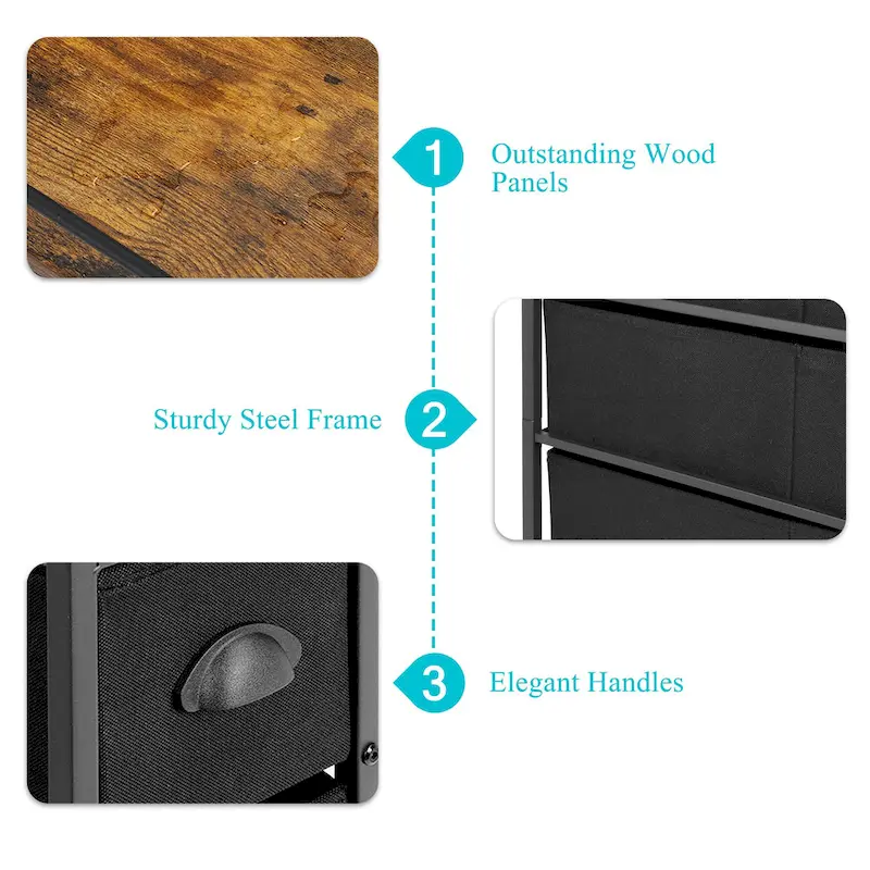 4 Drawers Narrow Dresser, Fabric Storage Cabinet, Vertical Standing Storage Chest