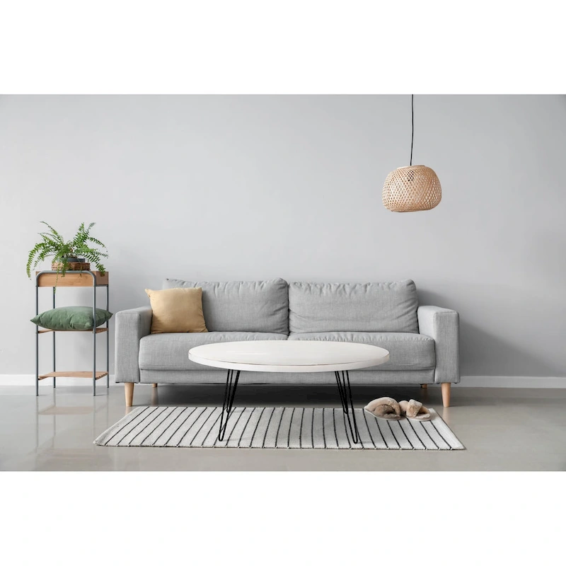 Raffles 44  Wood Oval Cocktail Table