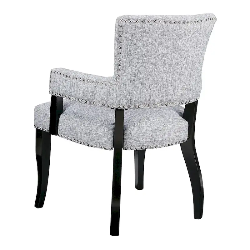 Arm Dining Chair 1 Piece, Silver Nailhead trim Dining Room Chairs