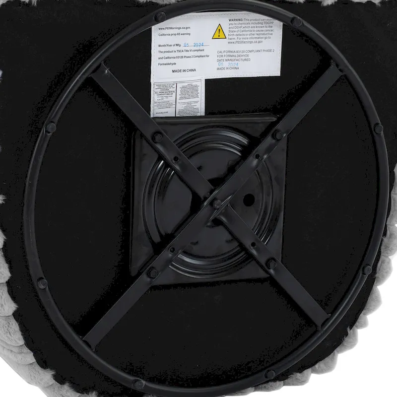 30.7W Faux Fur Upholstered Accent Chair Swivel Barrel Chair