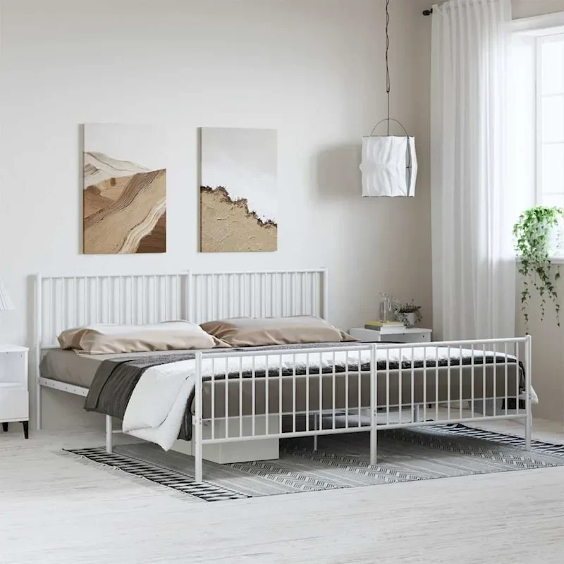 vidaXL Metal Bed Frame, No Mattress