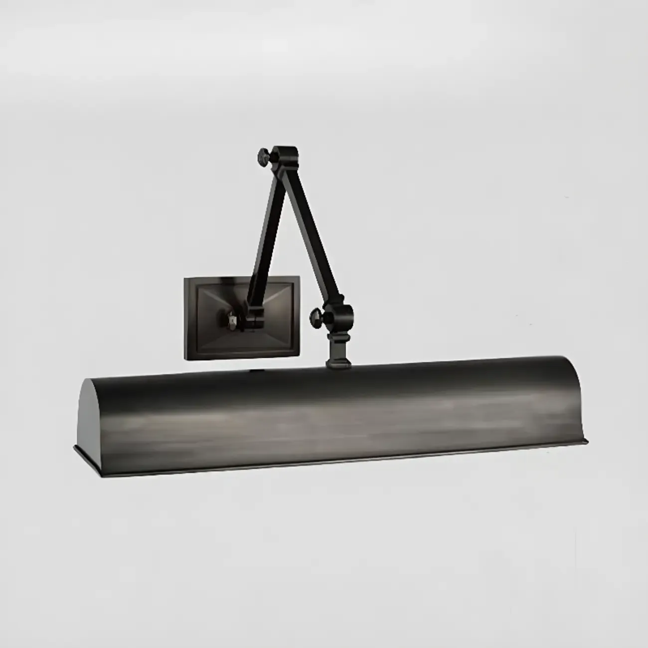2-Light Metal Swing Arm Wall Light with Long Shade