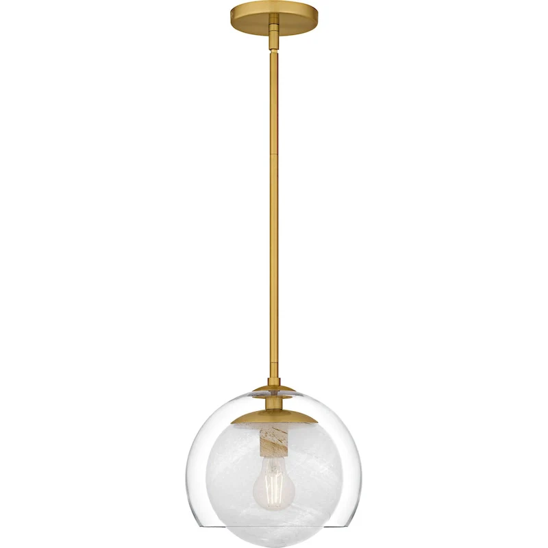Eslinger 1-Light Brushed Gold Mini Pendant