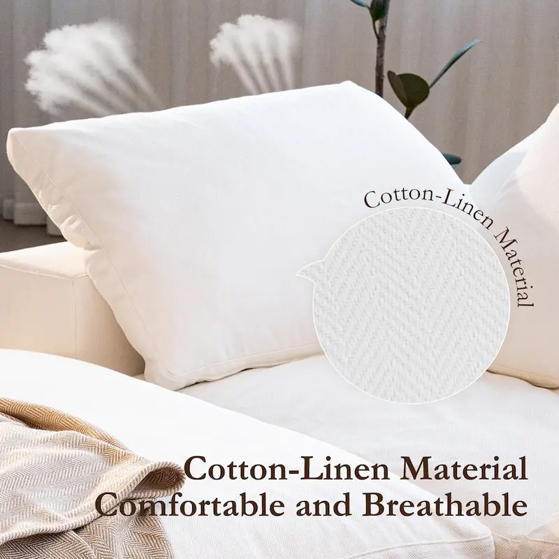 90.56 Slipcovered Modular Cloud Sofa -Loveseat