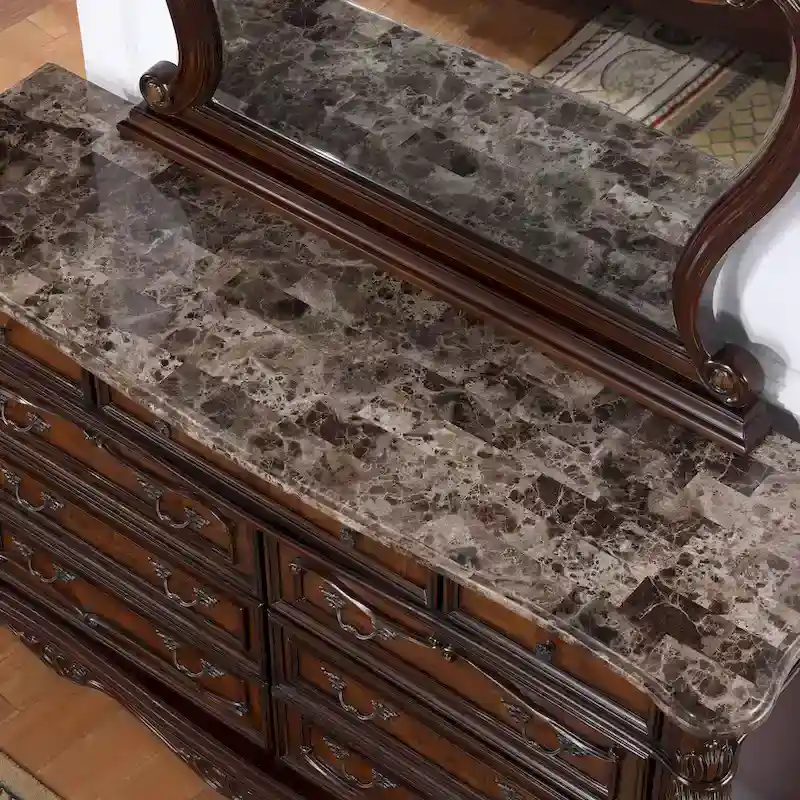 Furniture of America Eugene Traditional 6-Piece Solid Wood Panel Bedroom Set