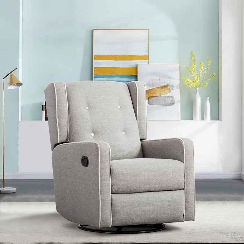 Racing Swivel Rocker Recliner Chair Single Seat Set of two