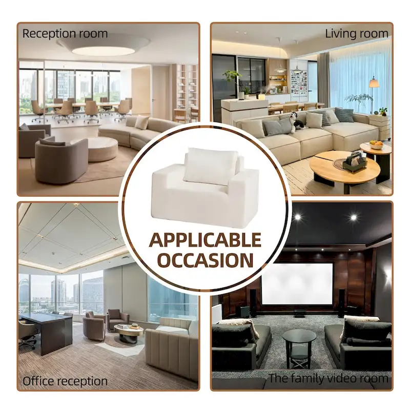 Ameican White Oak Modern 40.2 Accent Chair with Pillow