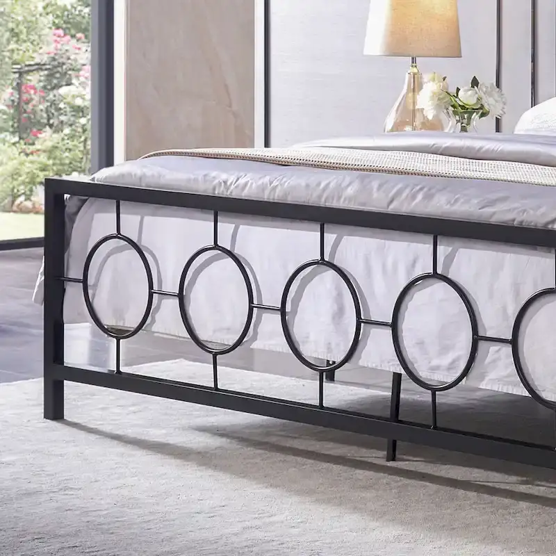 Francoise Modern Iron King Bed Frame by Christopher Knight Home