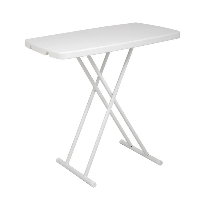 30x20inch Folding Table Lifting Picnic Camping Dining Rectangle White