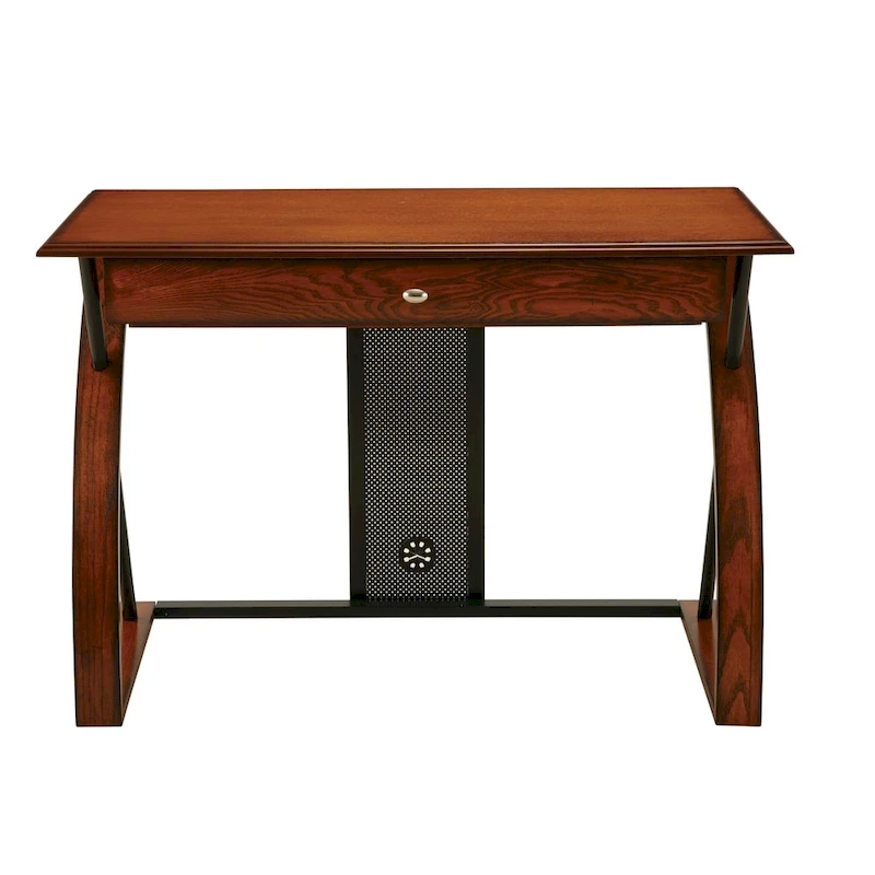 Copper Grove Mandevilla Classic Oak Wood Desk with Keyboard Tray