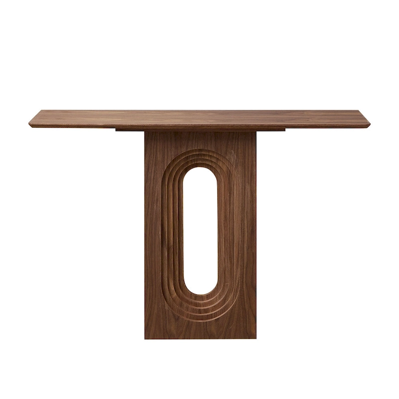 Modern Narrow Console Table with Unique Loopback Design