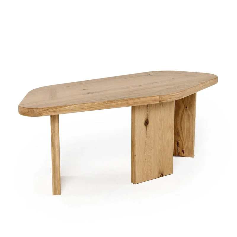 Modrest Jack Modern Natural Wood Coffee Table Set