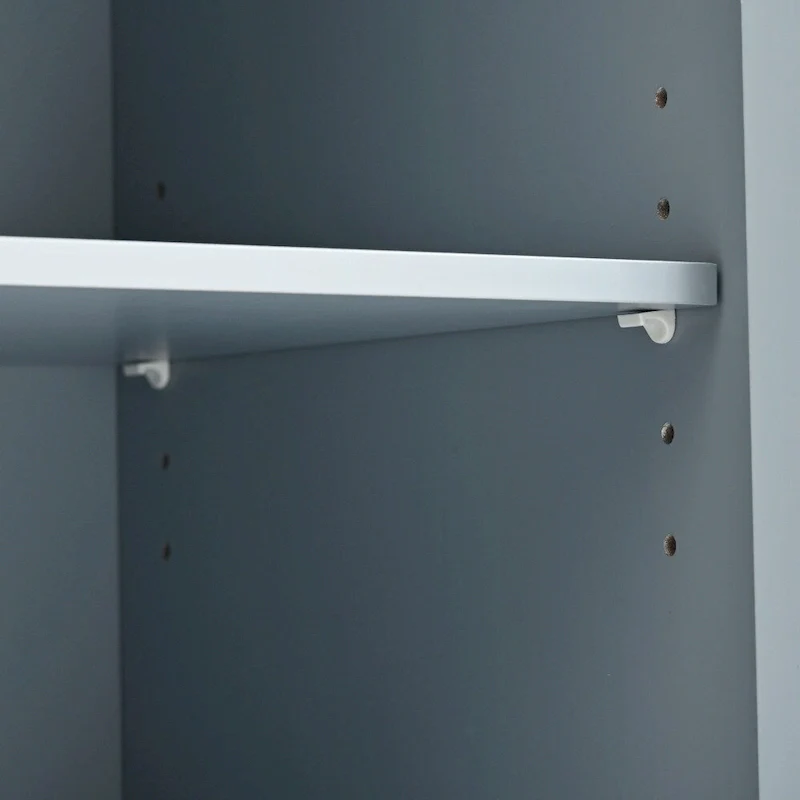 Rubber Wood Kitchen Cart with Adjustable Shelves and Wine Rack