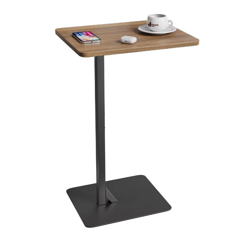 C Shaped End Table for Couch & Bedside - 15.7D x 11.8W x 23.6H