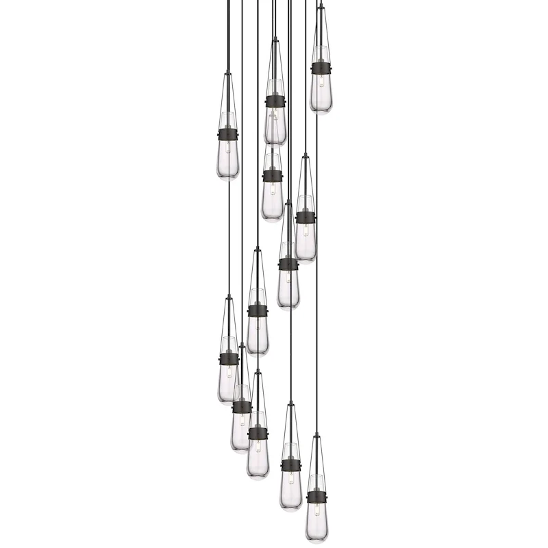 Innovations Lighting 126-452-1P-21-24 Milan Pendant Milan 12 Light 24