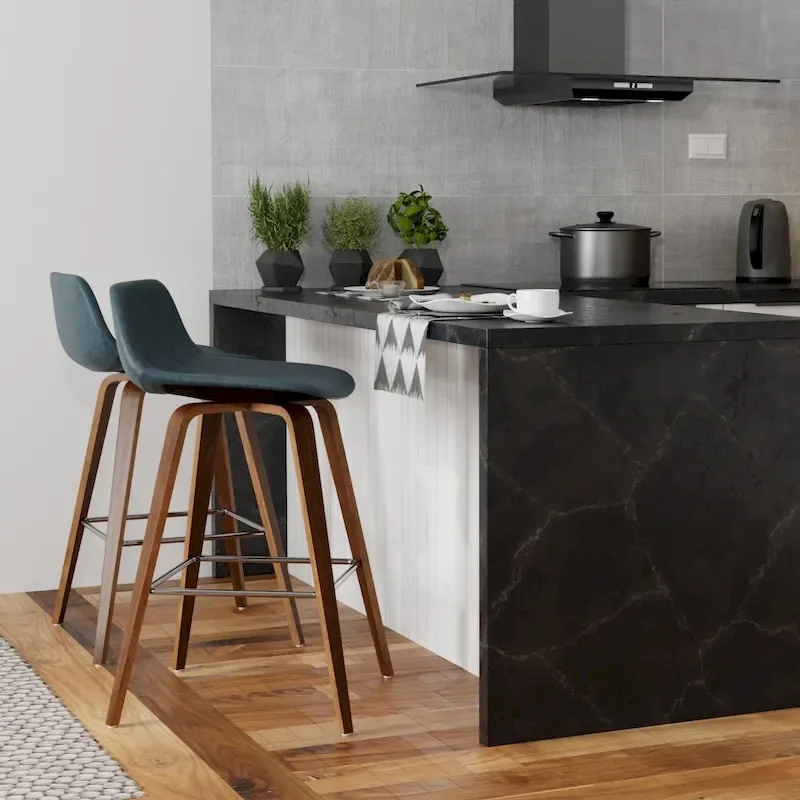 WYNDENHALL Cacey Mid Century Modern Bentwood Counter Height Stool (Set of 2) - 20.7 x 21.1 x 36.6