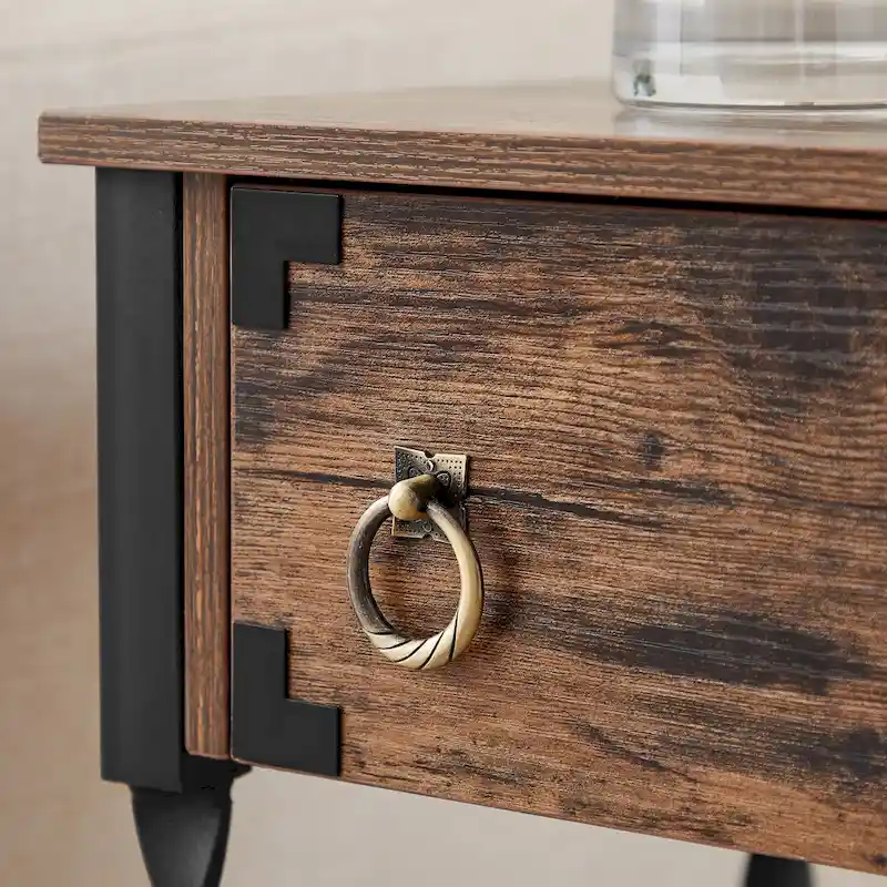 Taomika Nightstands, Coffee Table, Modern Coffee Table Sets, Rustic Brown, Set of 1/2/3