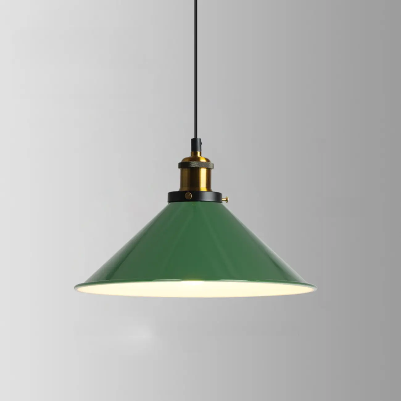 Adjustable Industrial Olive Green Iron Dining Pendant Light