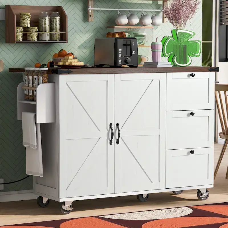 Rolling Kitchen Cart on Wheels,for Home,Kitchen and Dining Room