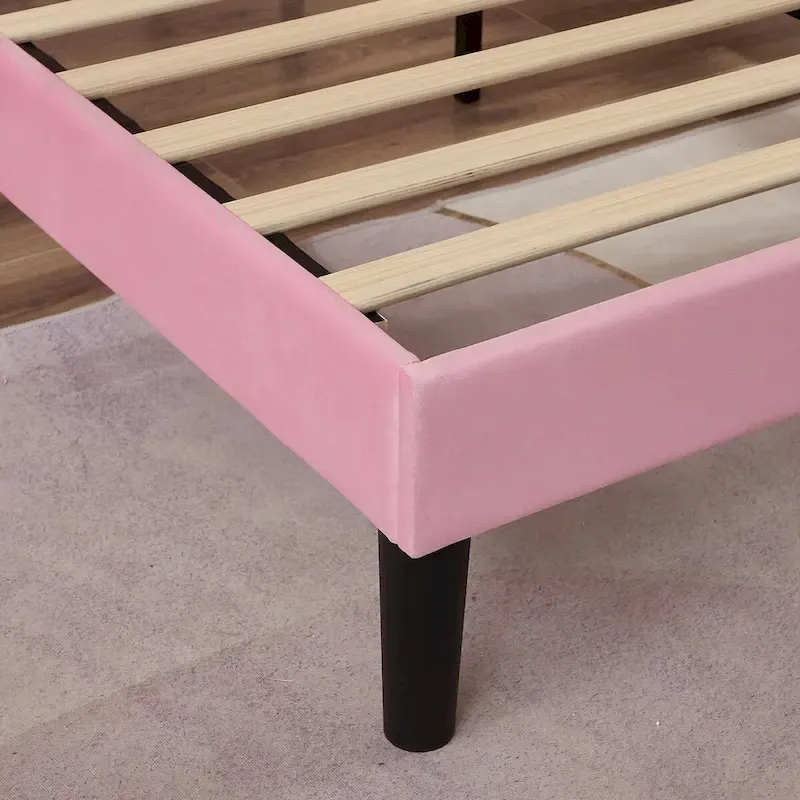 Bedroom Sets, 15 Style Options, 3-pieces Bedroom Set with Height Adjustable Upholstered Bed and Nightstands Set of 2-VECELO