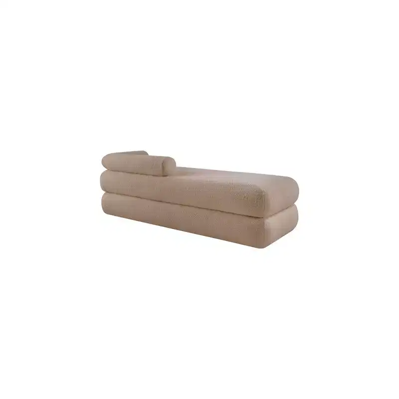 Meridian Furniture,Kennedy Faux Shearling Teddy Fabric Bench