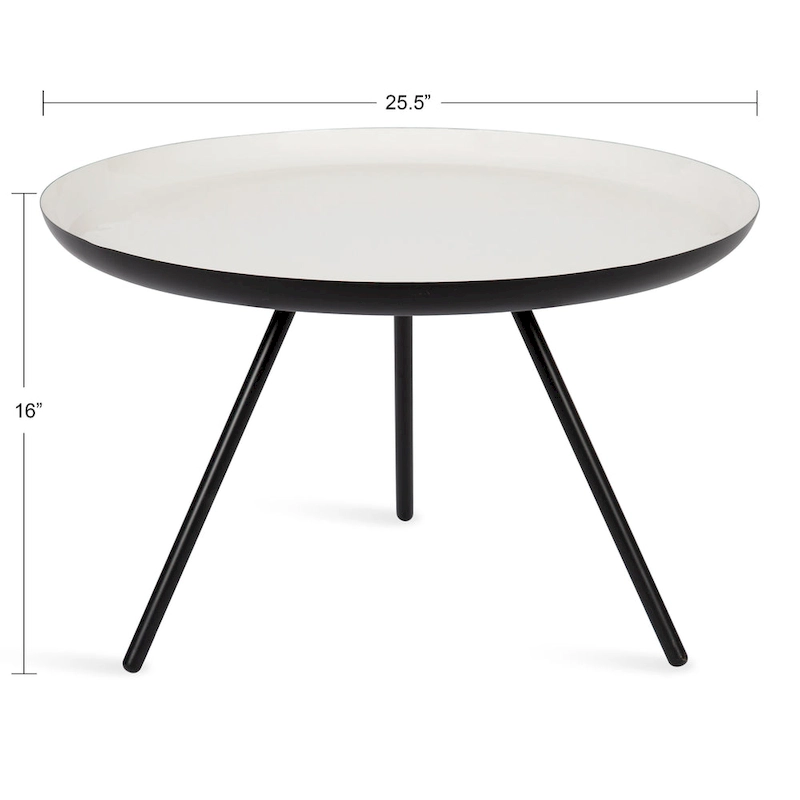 Kate and Laurel Laranya Round Metal Coffee Table - 25 Diameter