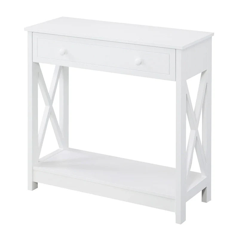 Convenience Concepts 1 Drawer Entryway Hall Table with Shelf