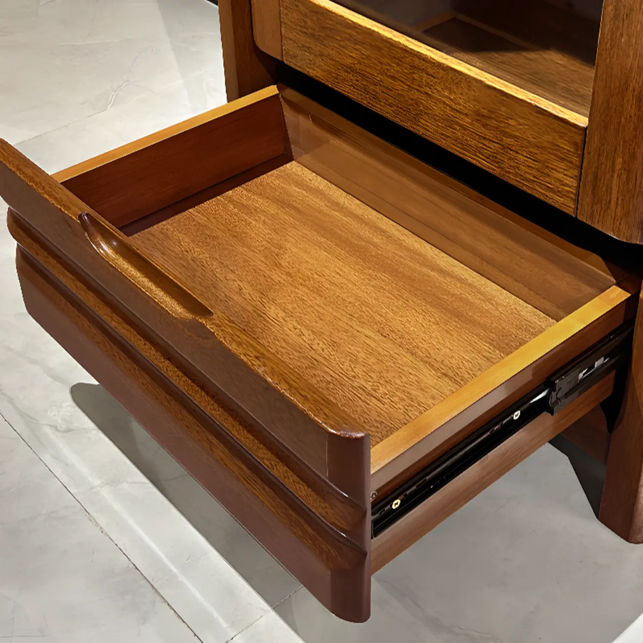 Modern Wood Wine Rack with Glass Holder Walnut