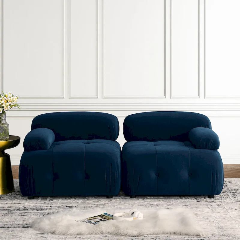 Blue 93  Modular L-Shaped 4-Seater Sofa with Reversible Ottoman