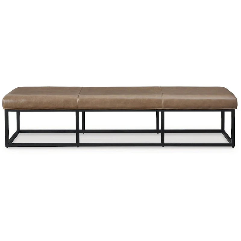 Joston Brown/Black Accent Bench - 70.87 W x 18.87 D x 15.75 H