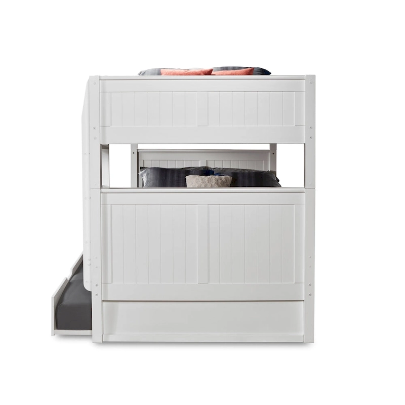 Camaflexi Full over Full Bunk Bed with Twin Trundle - Panel Headboard