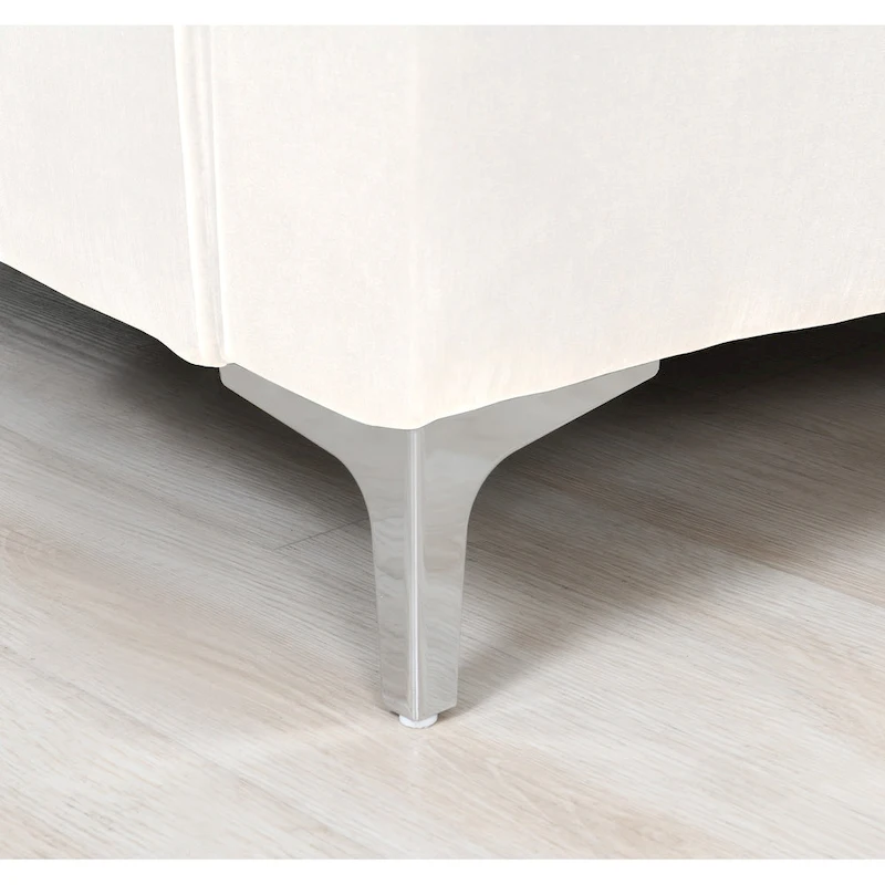 142Velvet Fabric Curve Sectional Sofa - 142