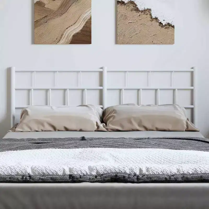 vidaXL Metal Headboard, Powder-Coated Steel, Headboard Only