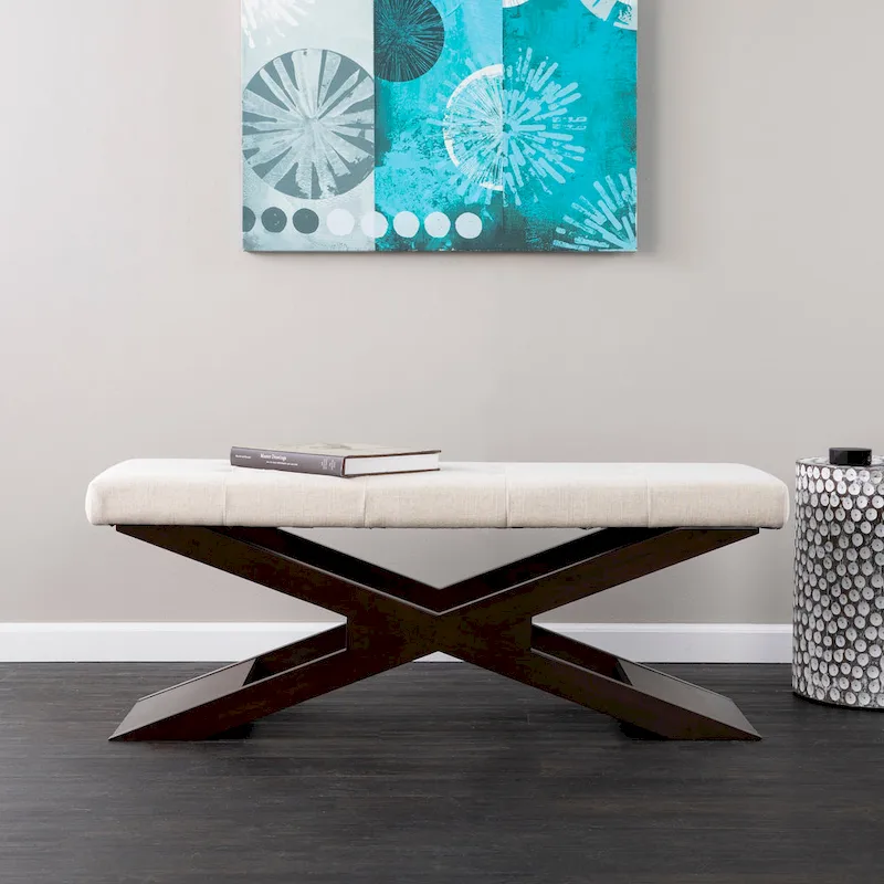 SEI Furniture Haddix Upholstered Entryway Bench