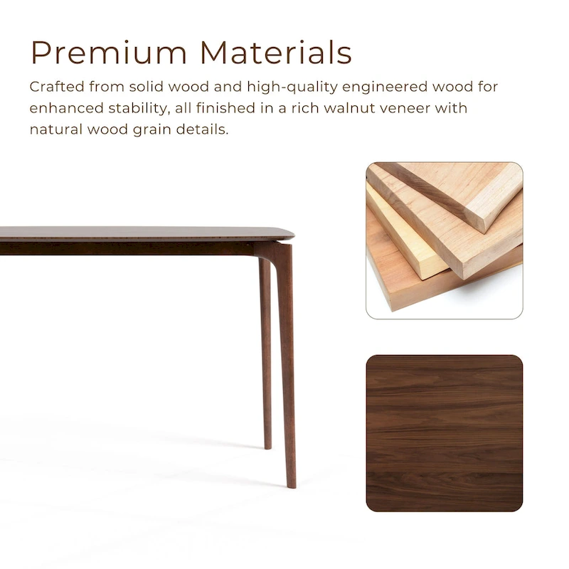 Furniture of America Shaw Mid-century 5-Piece Walnut Wood Counter Height Table Set with 4 Chairs