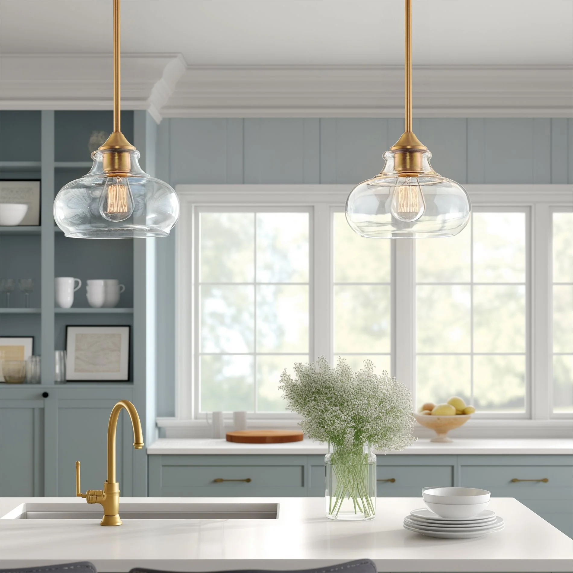 Harlow 9 Modern Industrial Farmhouse / Schoolhouse / Rustic Pendant Light