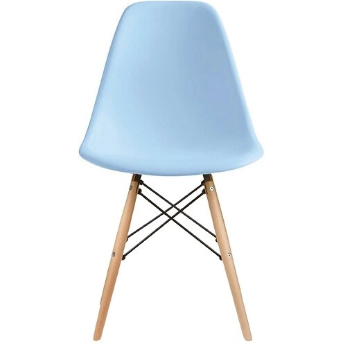 Designer Plastic Eiffel Chair Natural Wood Legs Retro Dining Armless With Back Desk Accent Living Room Side Dowel DSW