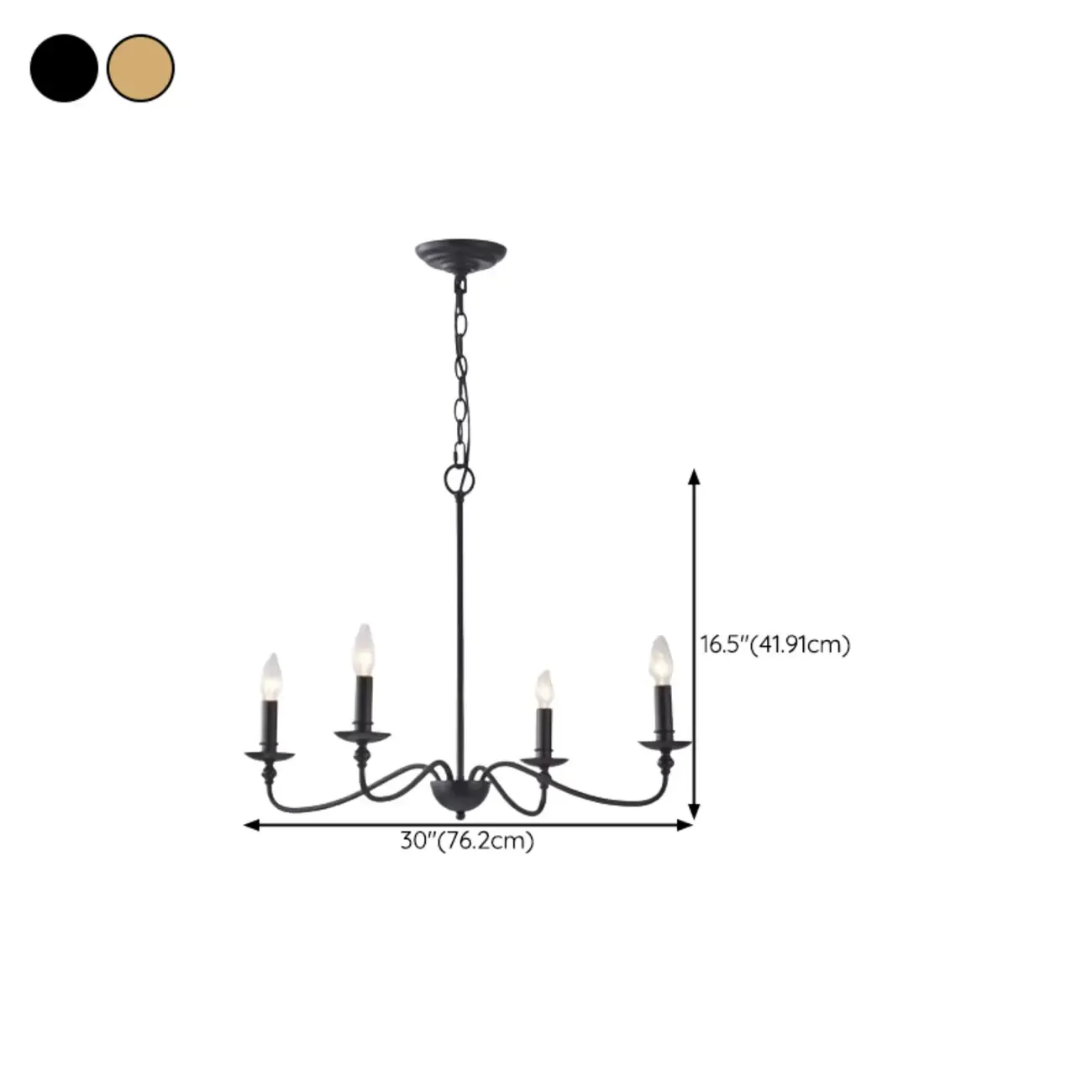 Simple Linear Gold Metal Candelabra Chandelier
