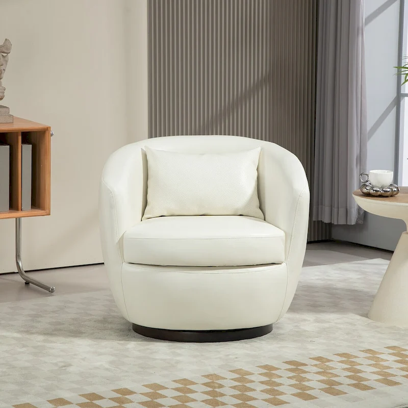 Modern Living Room Swivel Barrel Armchair