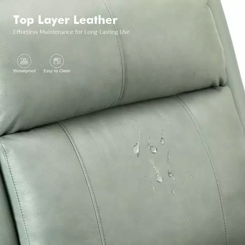 Irene 30.5 Wide Genuine Leather Manual Recliner with Rolled Arms Set of 2| ART OF LIVING DESIGNS